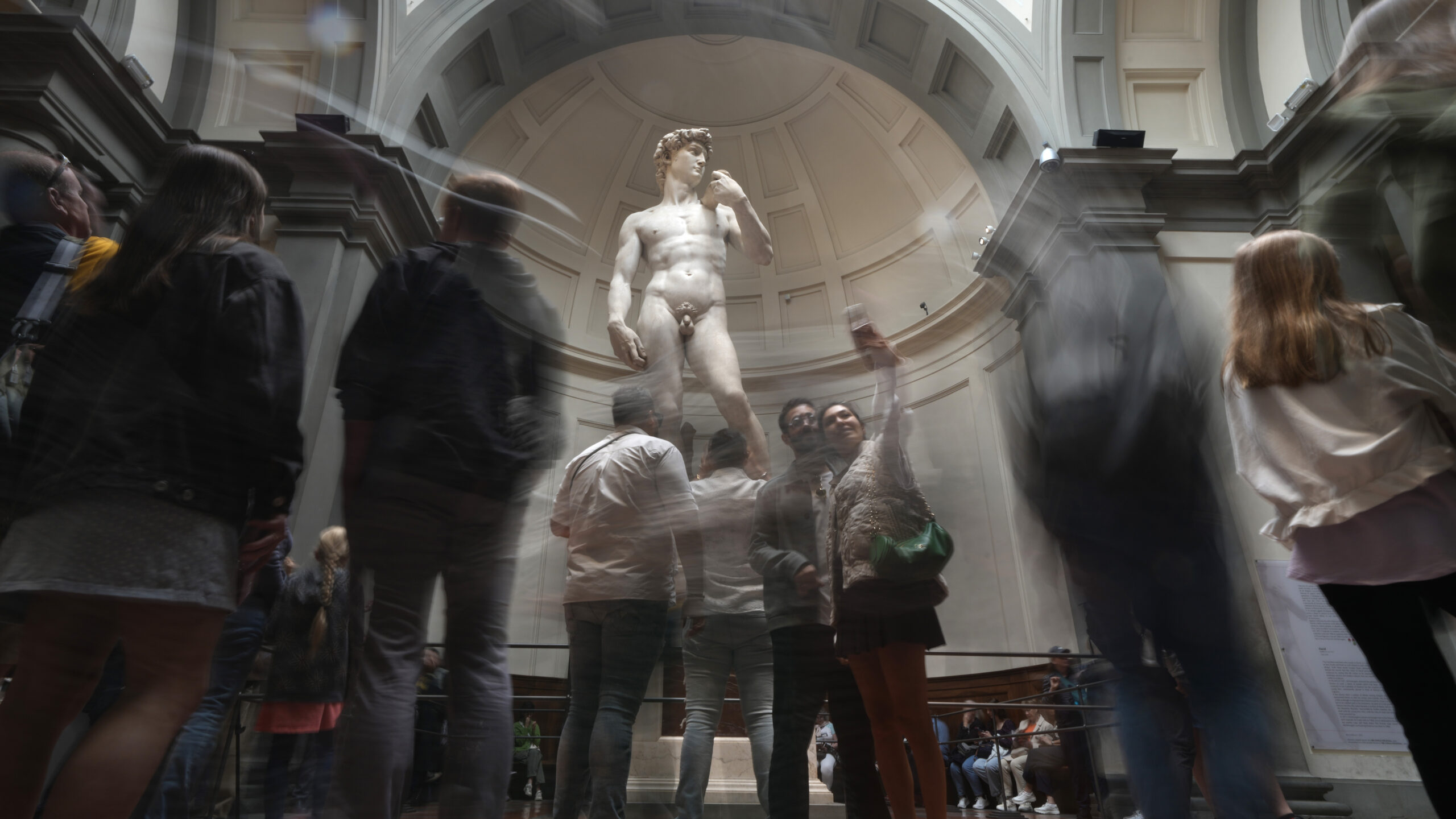 Visitors flock to see Michelangelo's David sculpture after school