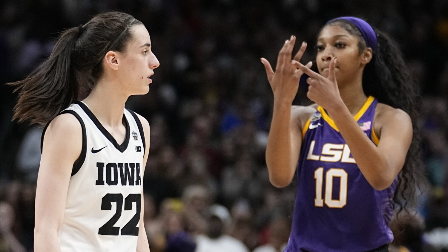 Basketball superstars Caitlin Clark and Angel Reese meet again on Monday | WAMU