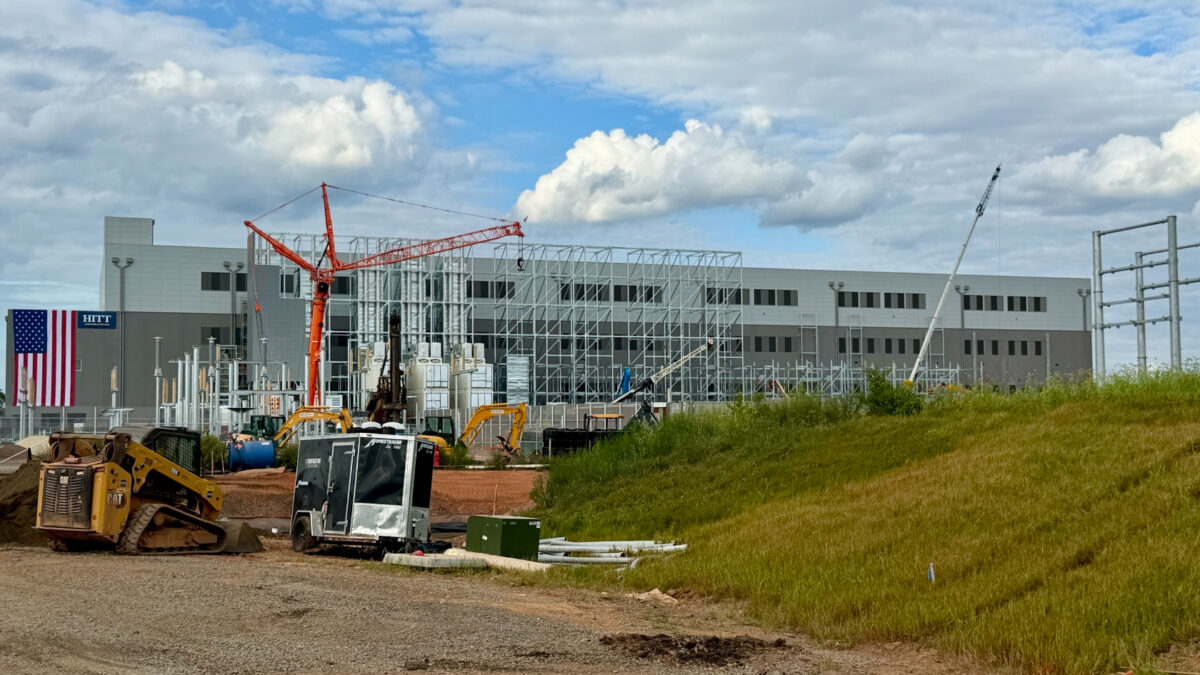 A data center under construction in Loudoun County in August 2026.